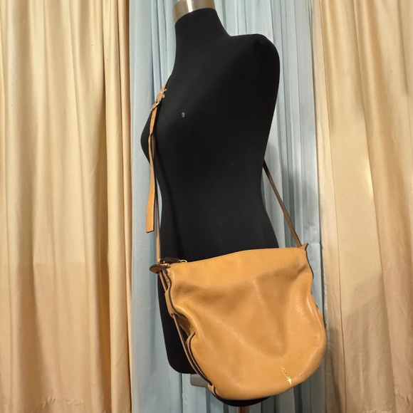 THACKER New York - Leather Crossbody Purse -Camel - Picture 1 of 8